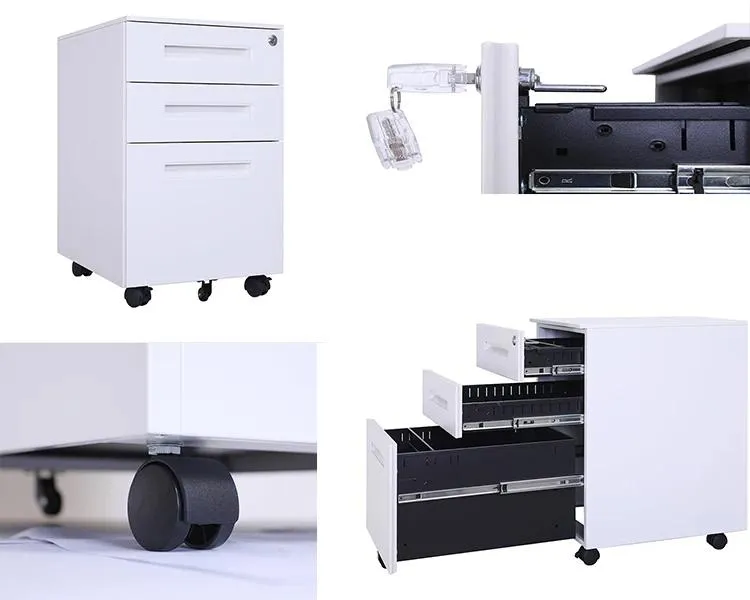 3 drawer mobile pedestal