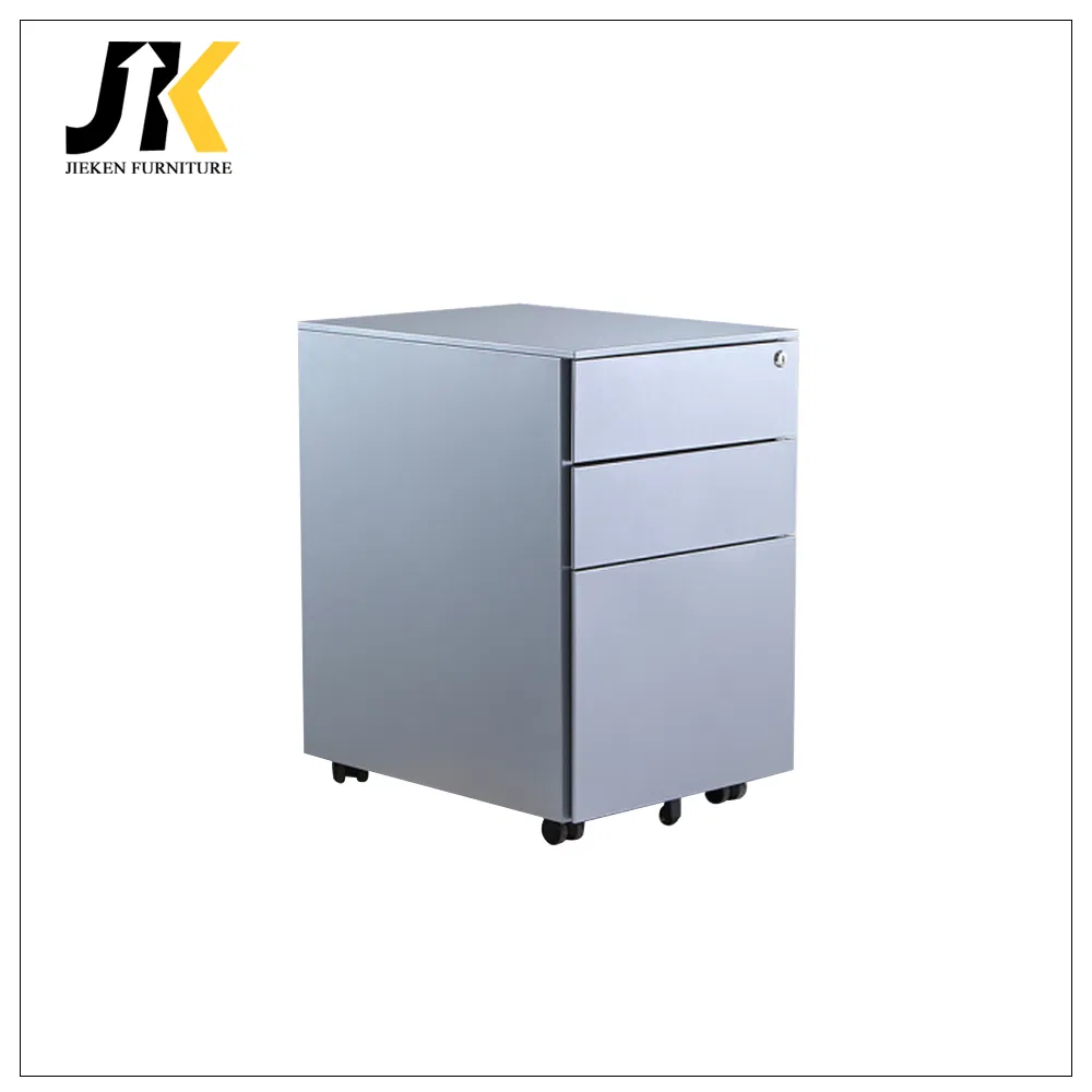 Steel A4 File Cabinet 3 Drawer Mobile Pedestal on Wheels