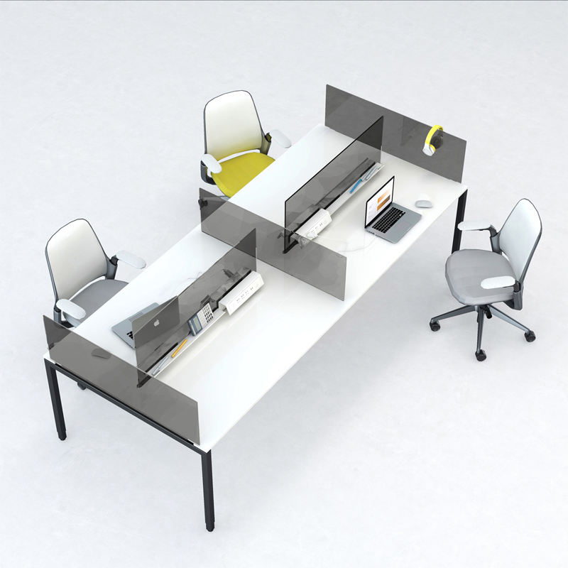 Working Space Coworking Design Partition Sharing Open Modular Workstation 4 Person