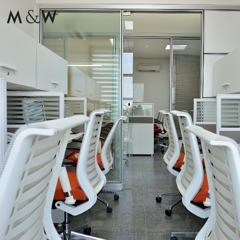 M&W Wholesale Furniture Aluminium Frame Soundproof Office Glass Wall Partition