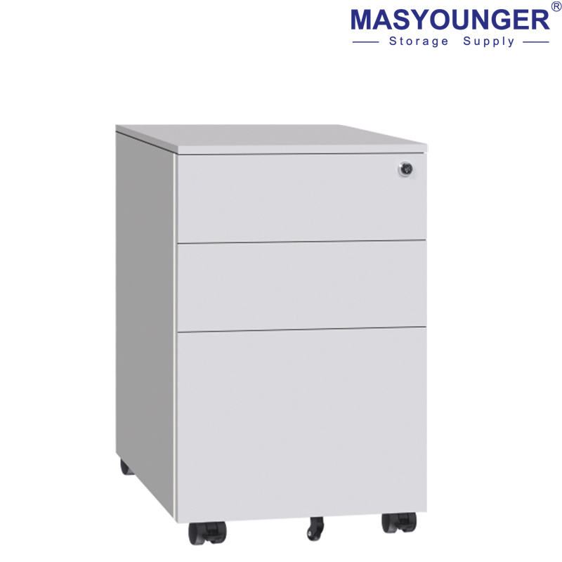 Masyounger My-MP-04 Powder Coated Under Desk Mobile Pedestal for Office Workstation Storage
