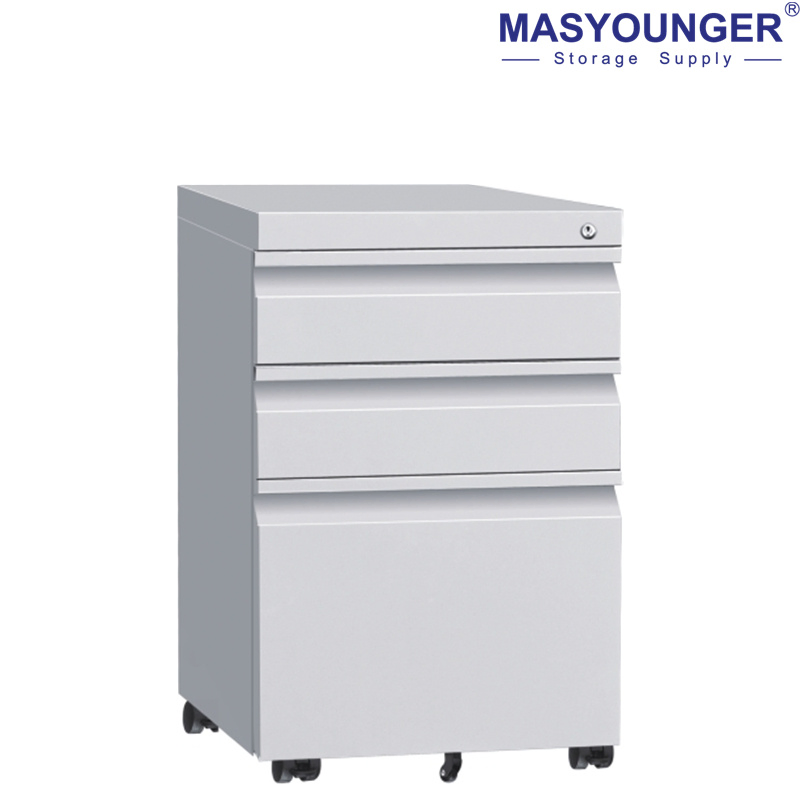 Masyounger My-MP-04 Powder Coated Under Desk Mobile Pedestal for Office Workstation Storage