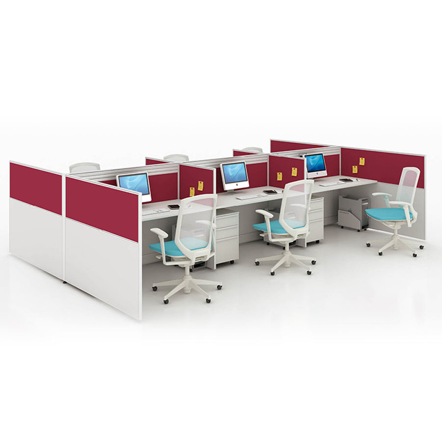 Workspace Office Desk Cubiculos Oficina Table Furniture Modular 4 Person Call Center Cubicles Office Workstation
