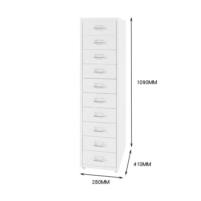 Steel Rolling Lockable Mobile Pedestal with 3 Drawers for Under Desk Office Use
