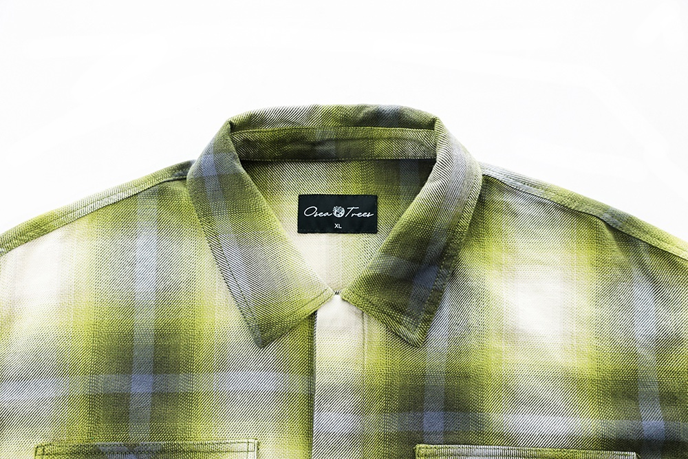 قميص فانيلا عالي الجودة للرجال مع 100%Cotton تصميم أزياء مخصص من المصنع للقمصان ذات الأكمام الطويلة OEM/ODM قميص سترة كاجوال للرجال مزخرف بمربعات