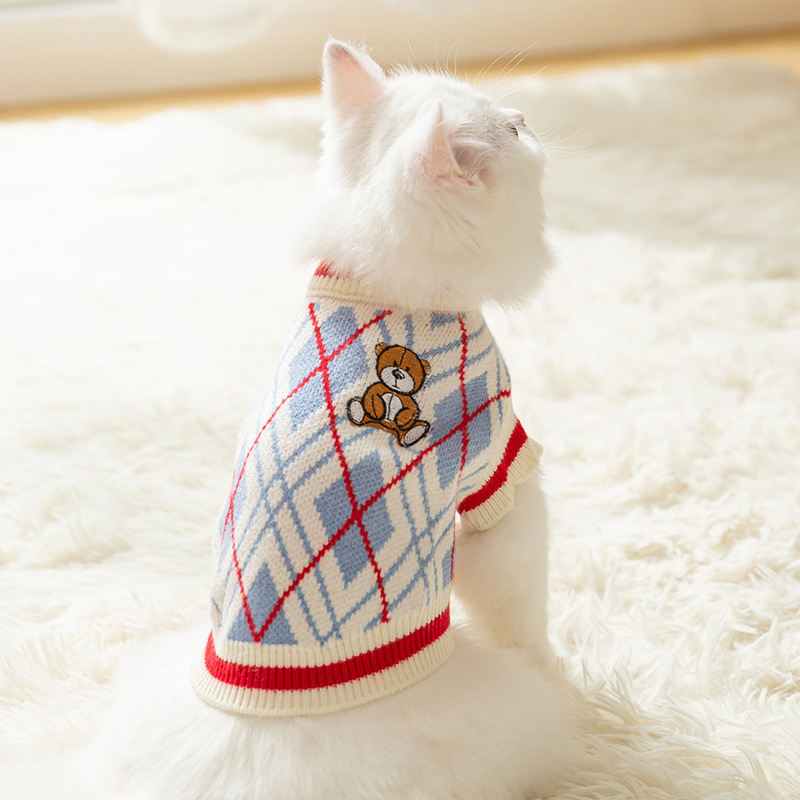 سويت شيرتات دافئة وناعمة للكلاب والقطط في فصل الخريف والشتاء، ملابس للحيوانات الأليفة