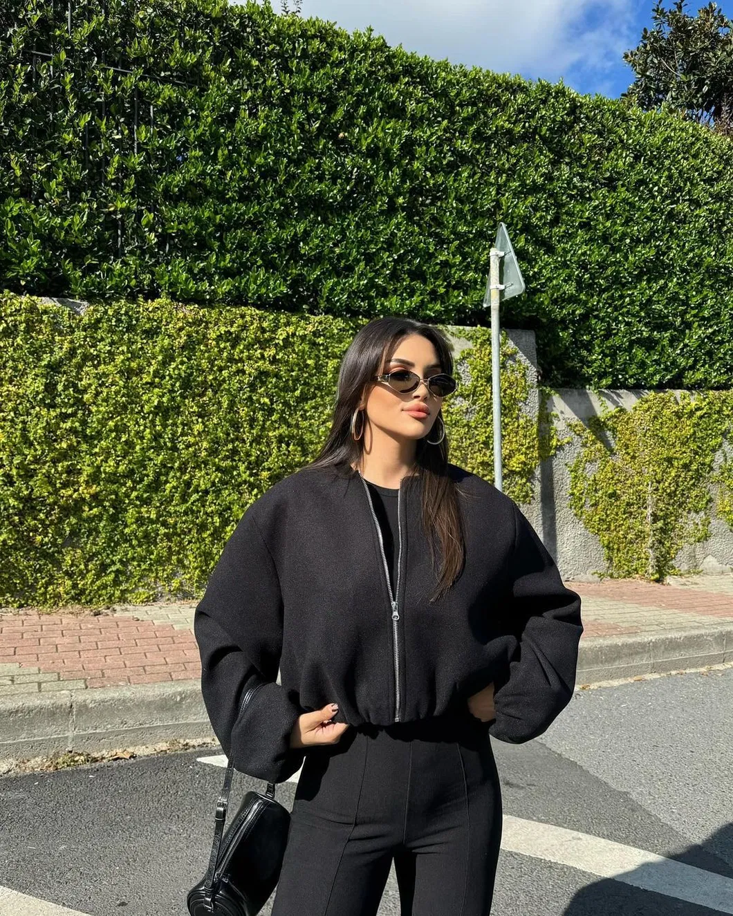 جاكيت بومبر أنيق للنساء لفصل الخريف والشتاء للارتداء غير الرسمي