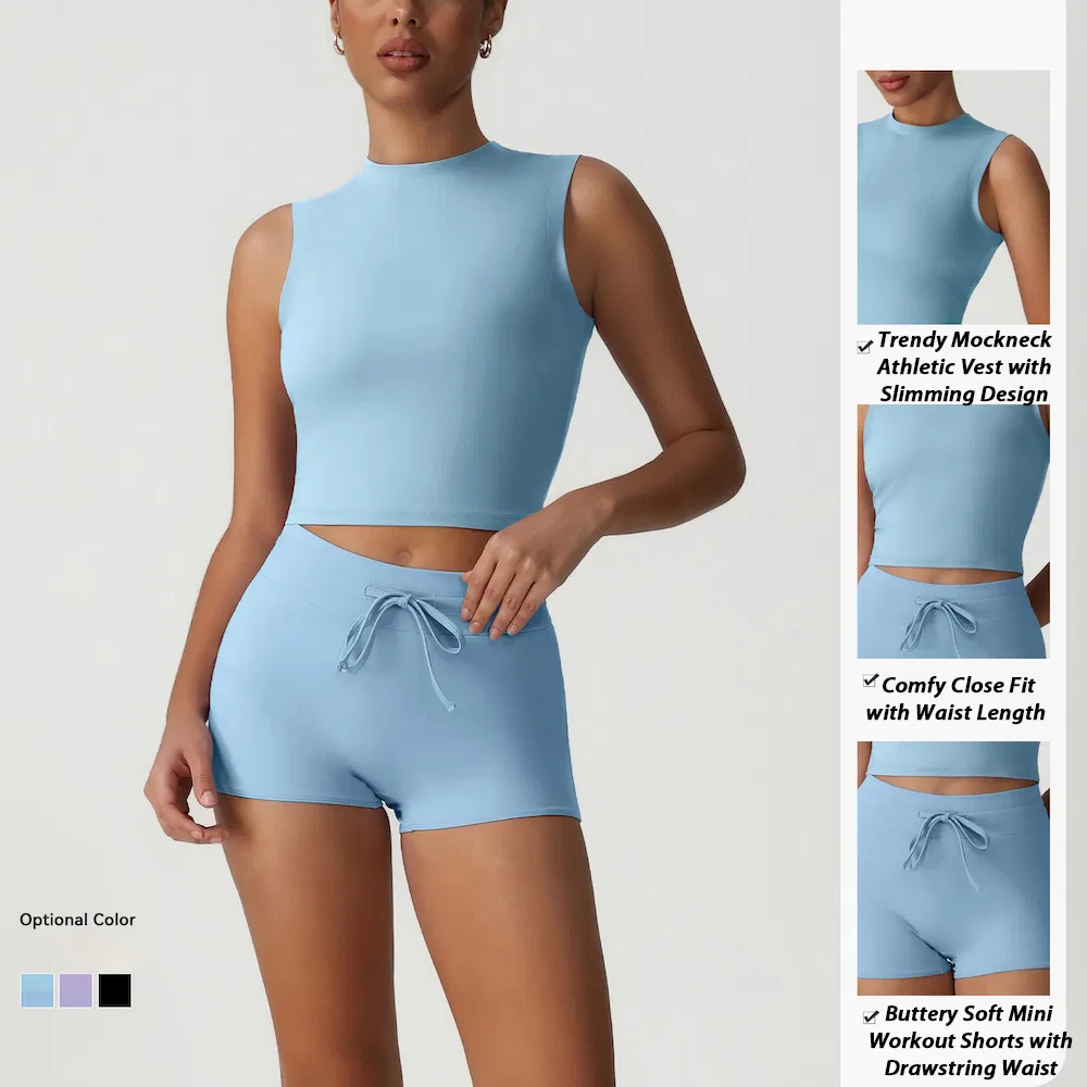 سعر المصنع ملابس رياضية غير رسمية ملابس صالة رياضية للي ladies، حمالة صدر رياضية بتصميم تمويه وشورتات رياضية عالية الخصر ملابس صيفية مثيرة