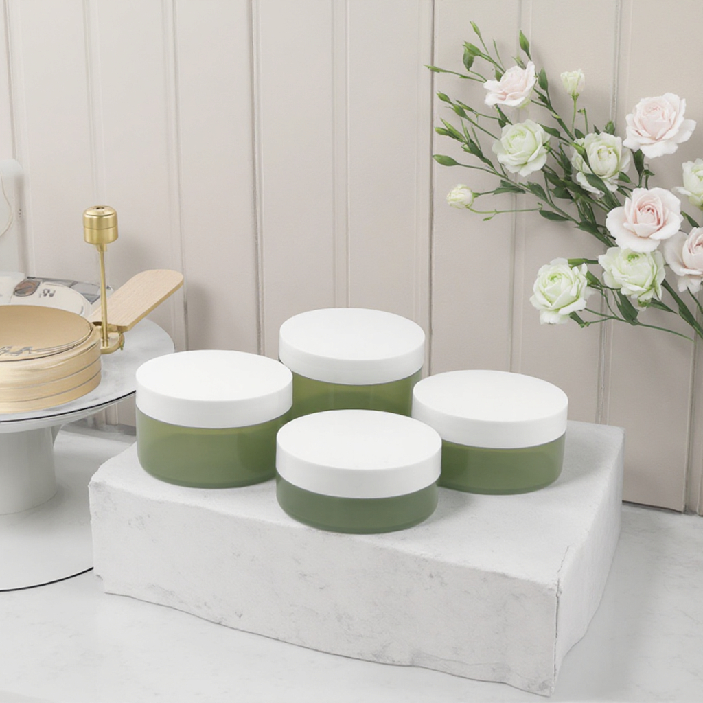 Custom Recyclable 200ml PP Cosmetic Jars with White Lids Injection Molded for Eye Cream Face Mask &amp; Body Cream (Custom Color)