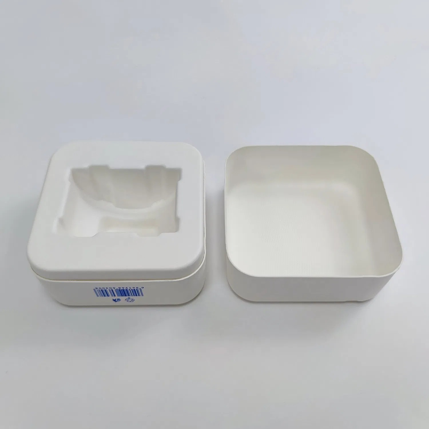 Custom Biodegradable Essential Oil Dropper Bottle Lid and Base Box Mold Paper Pulp Box Rectangular Cosmetic Cream Packaging Box