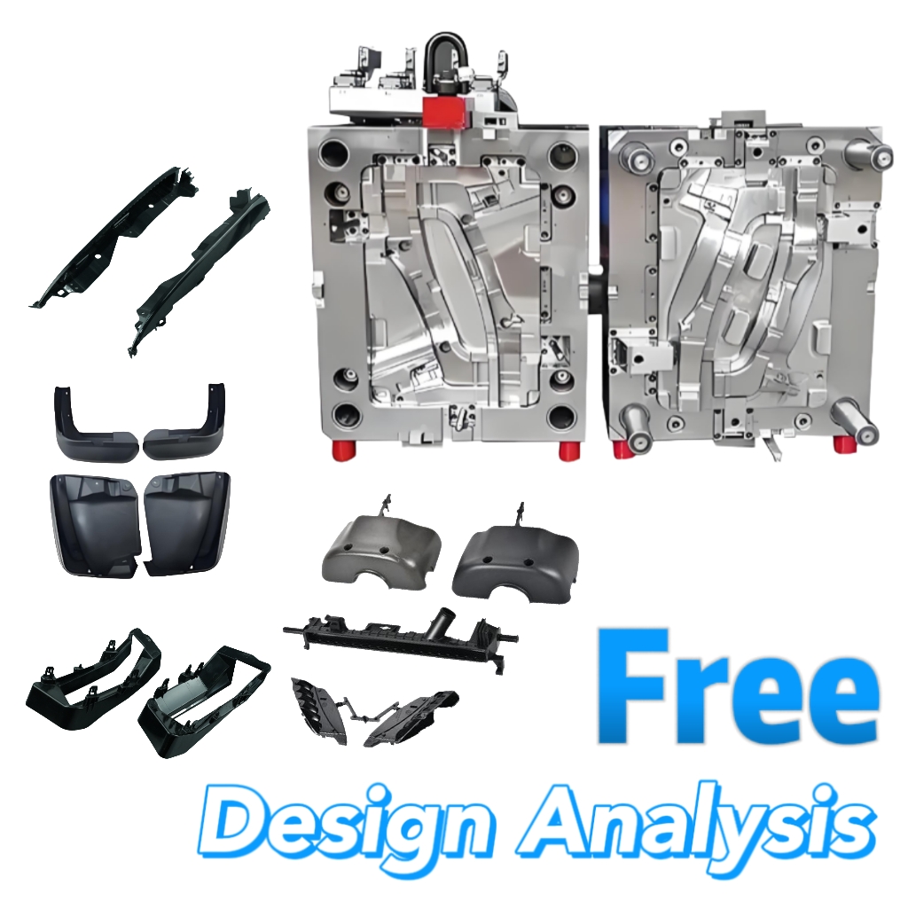 Customized High Quality Plastic Injection Mold OEM Factory PC ABS Nylon ASA Automotive Part Vehicle Interior Components ISO9001