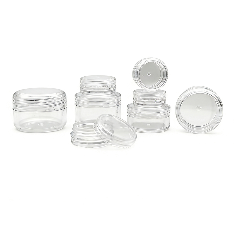 Plastic Jar Small Eyeshadow Pots Low Profile Jar Wholesale 2.5g 3g 3ml 5g 5ml 10g 15g 20g 30g Empty Round Plastic Sample Jar