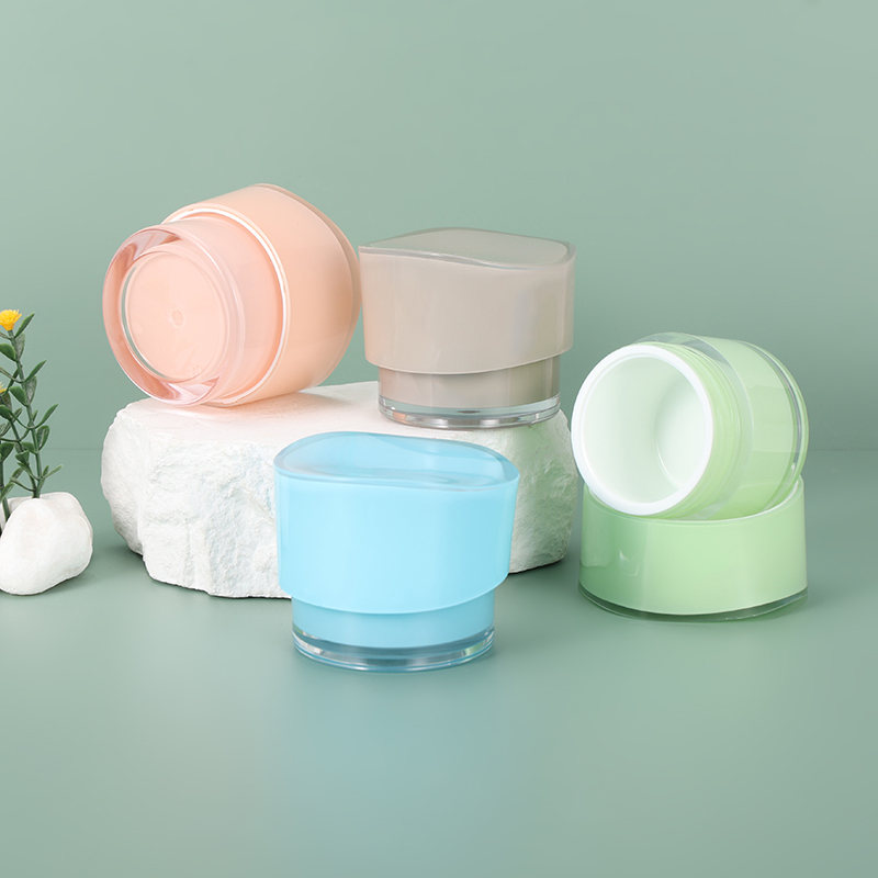 Special-Shaped PS Cream Jar for Skin Care &amp; Eye Cream 30g/50g Cosmetic Bottle with Plastic Cap Travel-Friendly Recyclable