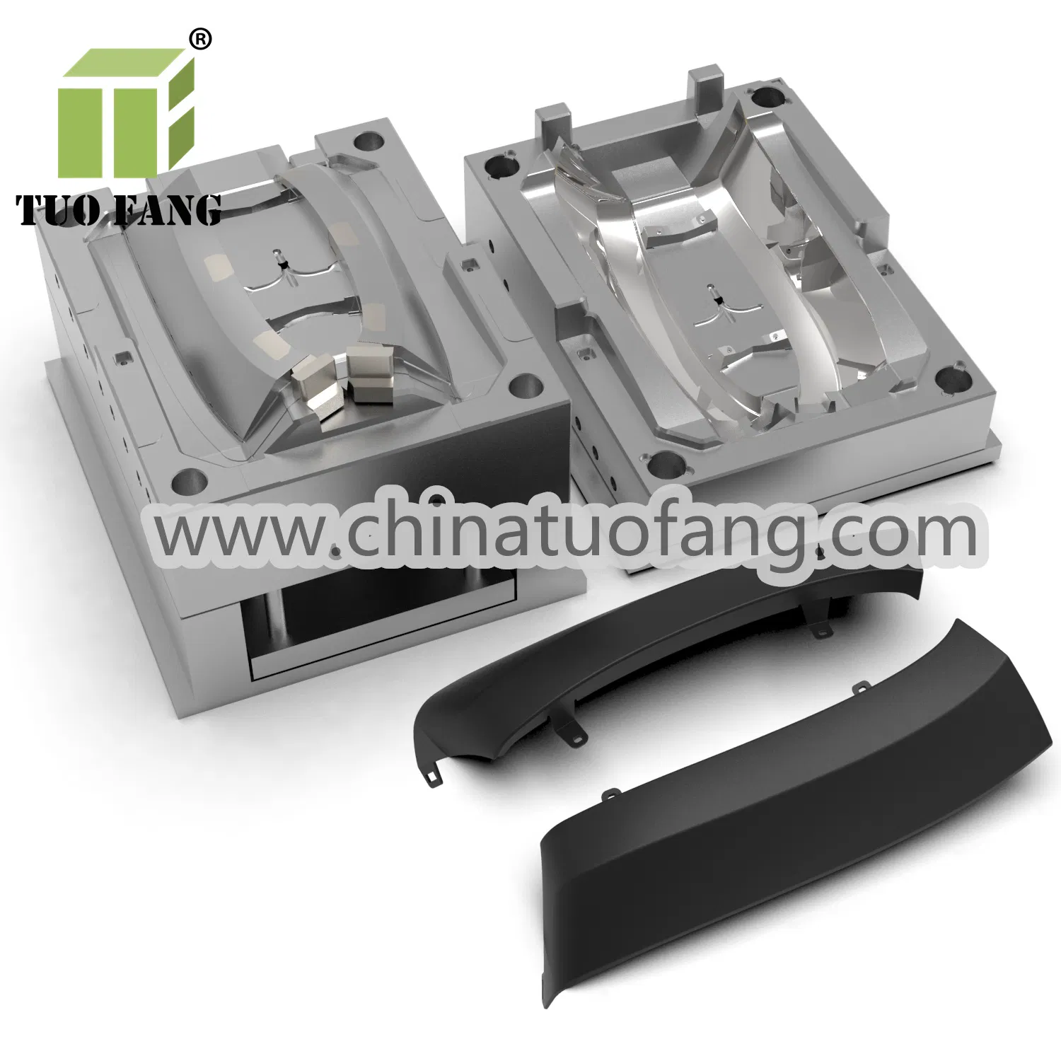 Automotive Exterior Plastic Parts Injection Mould for Bumper Side Part Tool