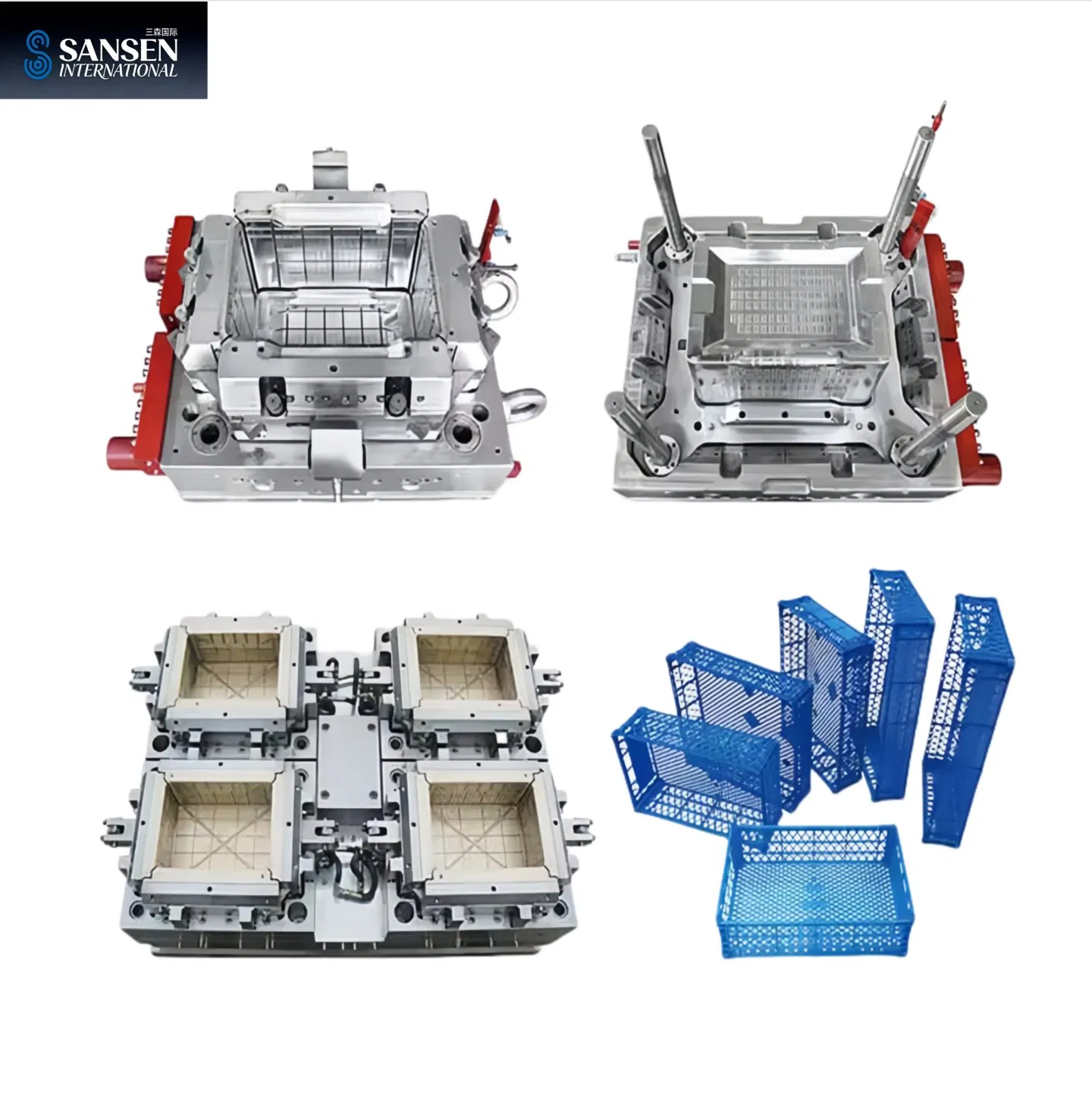 Custom Plastic Injection Mold for Logistics Packaging &amp; Household/Industrial Products High Speed Molding for Chair, Crate, Bucket, Pallet, Fruit &amp; Transport