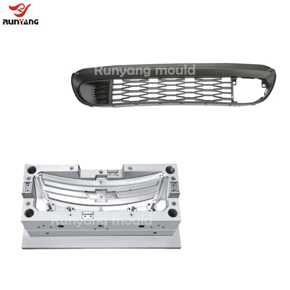 Taizhou Customized Plastic Car Parts Exterior Accessories Front Bumper Grille Mould Automotive Plastic Injection Grill Mold Front Grille Mould