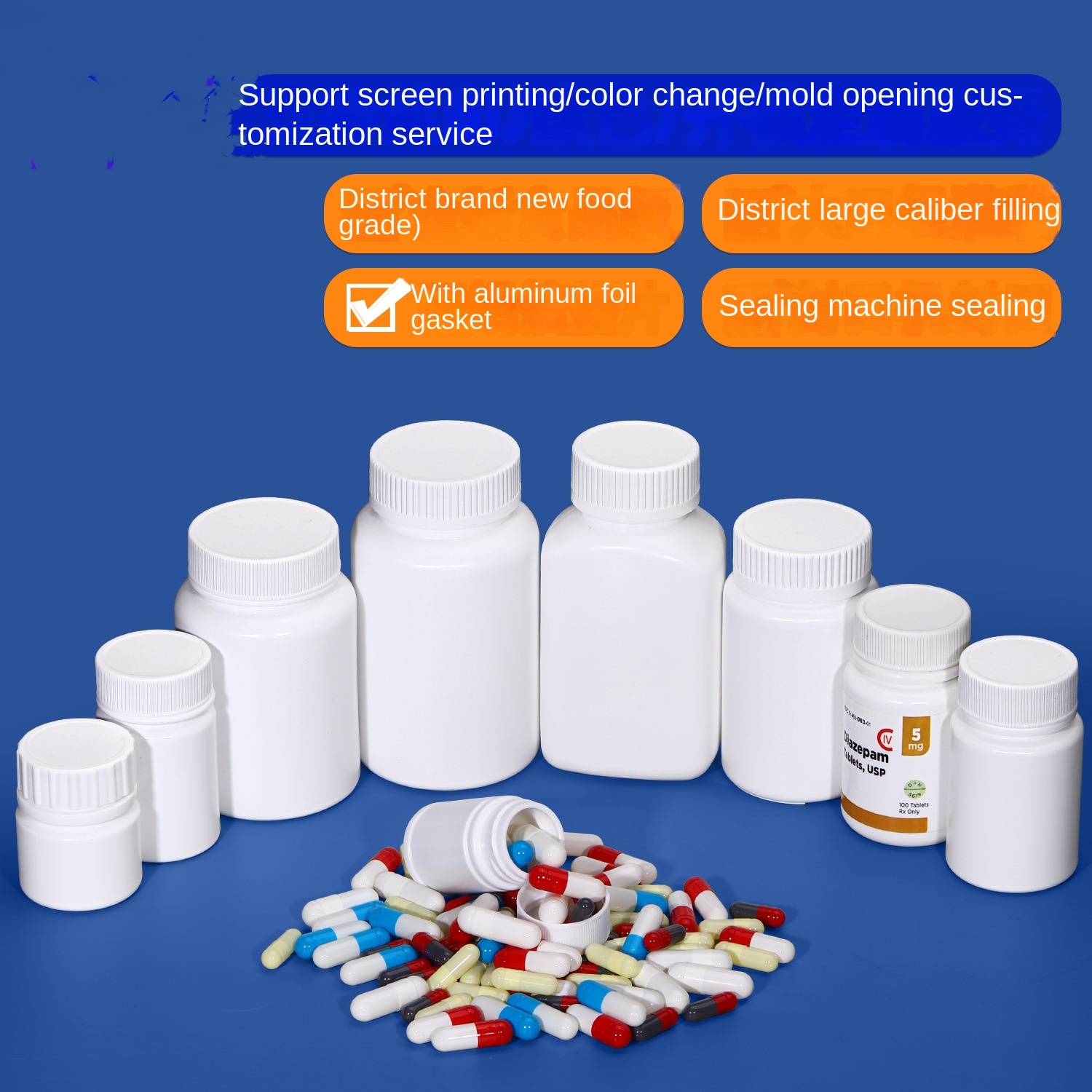 Food Grade Pharmaceutical Packaging Plastic Bottles Injection Molding Precision Cold Hot Runner Plastic Customized Molds CNC