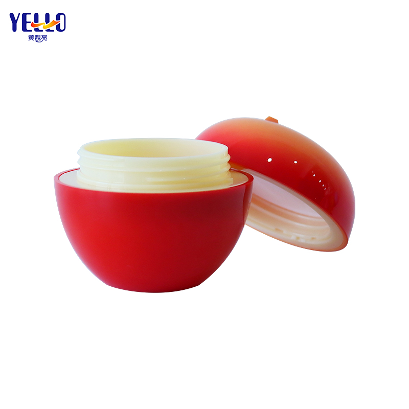 Custom 30g Cute Fruit Apple Shape Plastic Empty Cosmetic Jar Body Butter Containers Packaging for Baby Skincare