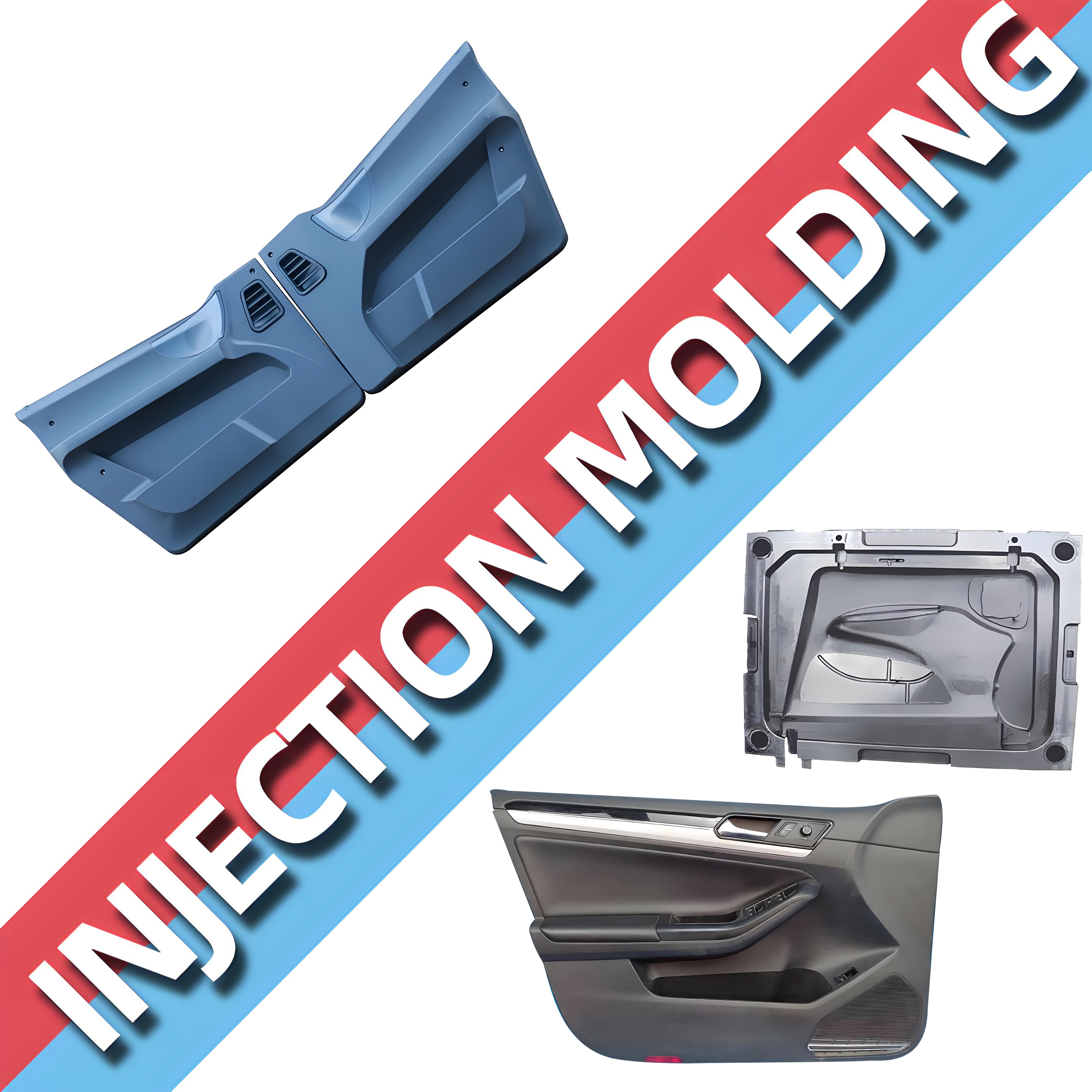 ODM OEM TONGSHENG Automotive Interior Door Injection Mold ABS/PP Materials Hot/Cold Runner Systems IATF 16949 Certified