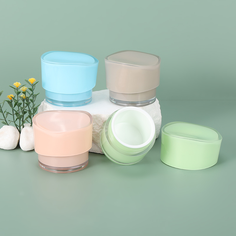 Special-Shaped PS Cream Jar for Skin Care &amp; Eye Cream 30g/50g Cosmetic Bottle with Plastic Cap Travel-Friendly Recyclable