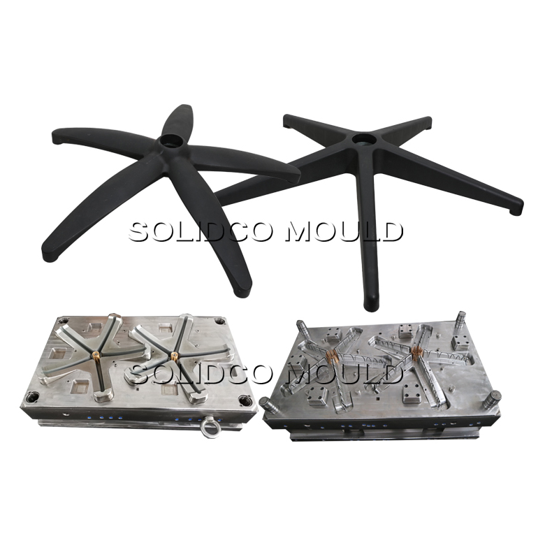 Office Chair Injection Molds Made by Solidco Mould -- a Manufacturer in Taizhou China Featuring One-Piece Injection Molding