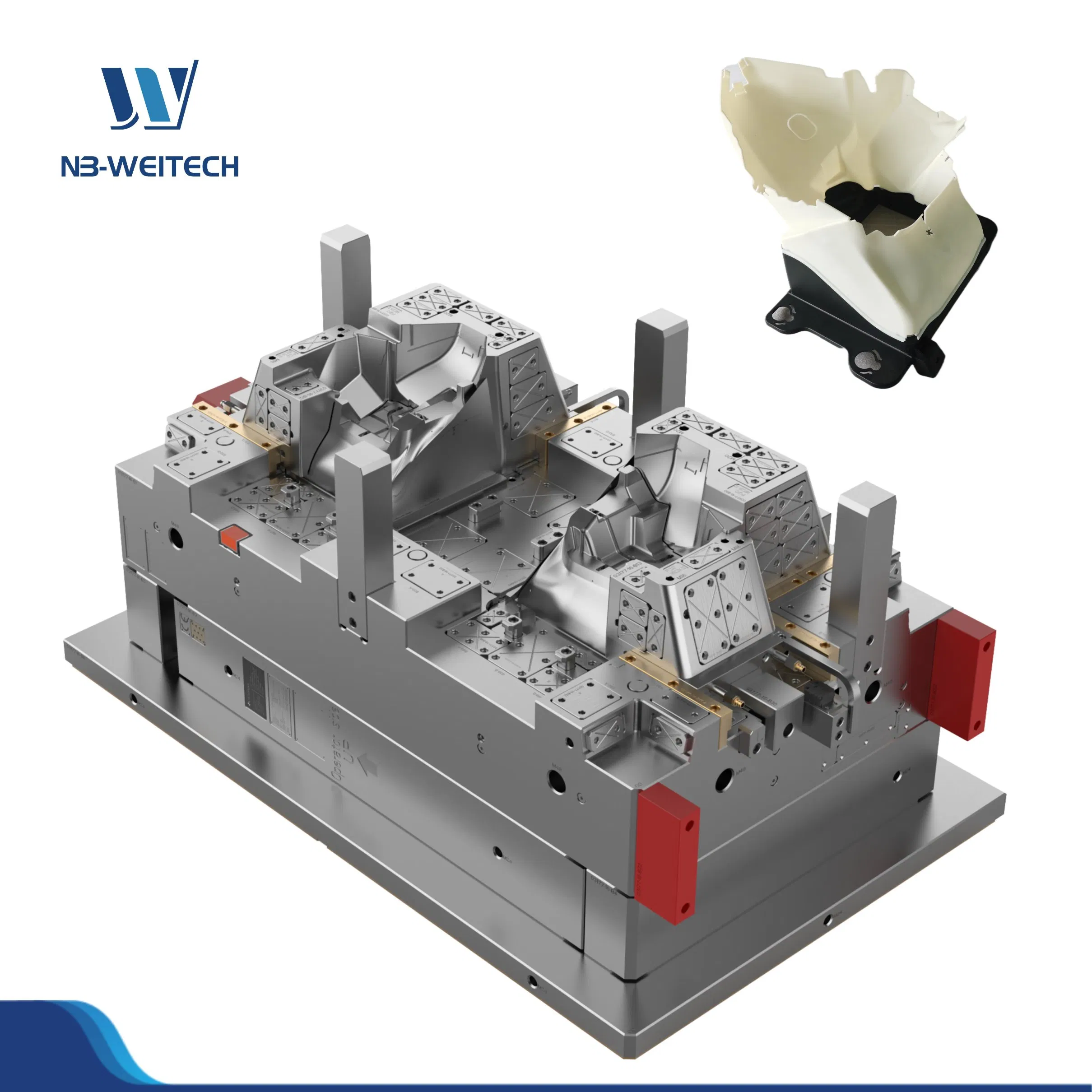 Custom Automotive/Industrial/Household/Electric Plastic Injection Mold for GF Connectors