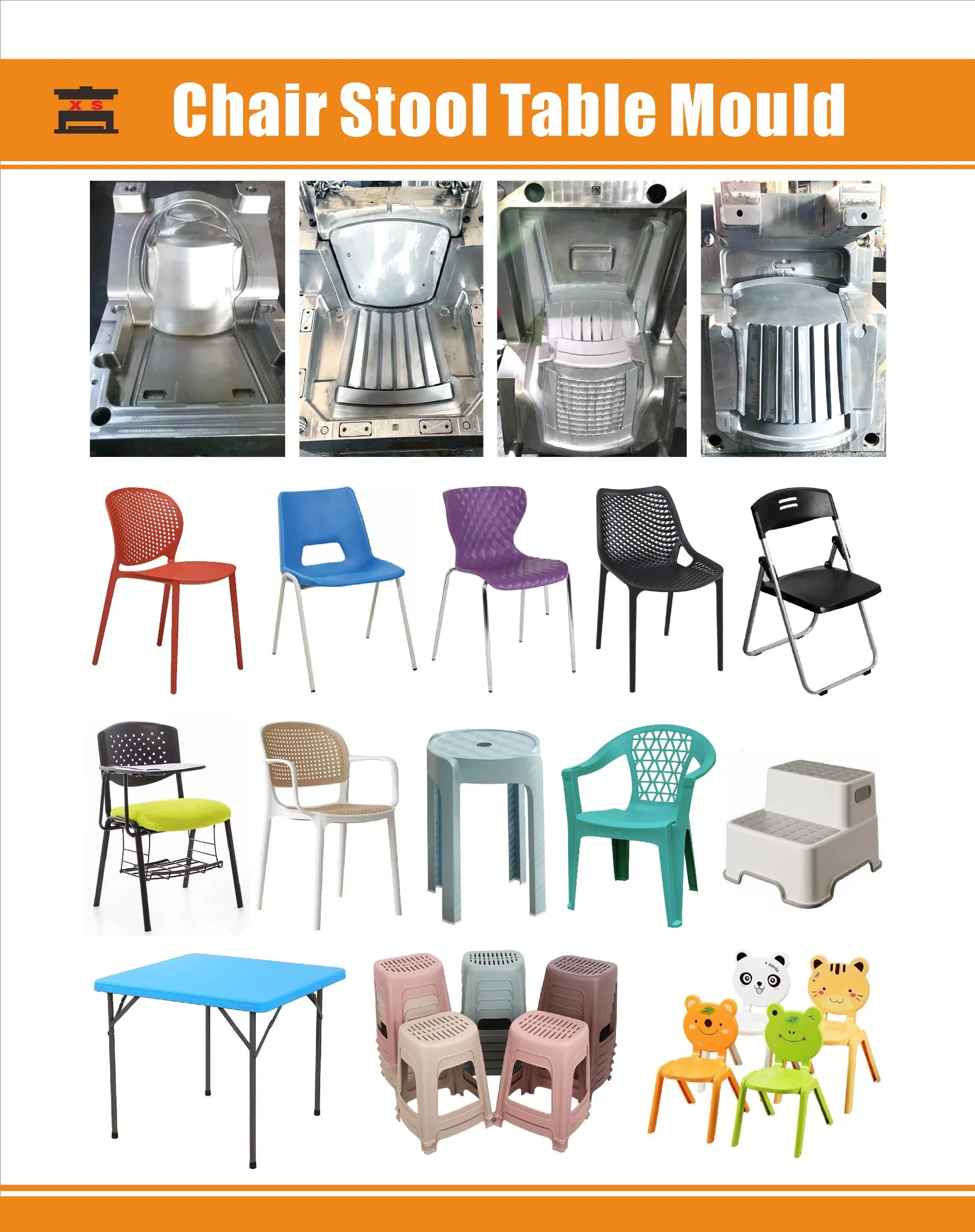 Plastic Used Second Hand Molds Armless Armrest Baby School Outdoor Indoor Euro Wedding Fashion Stool Office Modern Rattan Chair Injection Table Mould