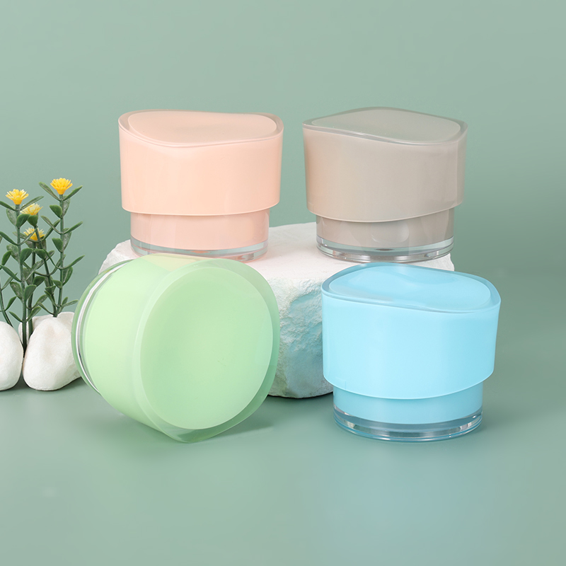Special-Shaped PS Cream Jar for Skin Care &amp; Eye Cream 30g/50g Cosmetic Bottle with Plastic Cap Travel-Friendly Recyclable