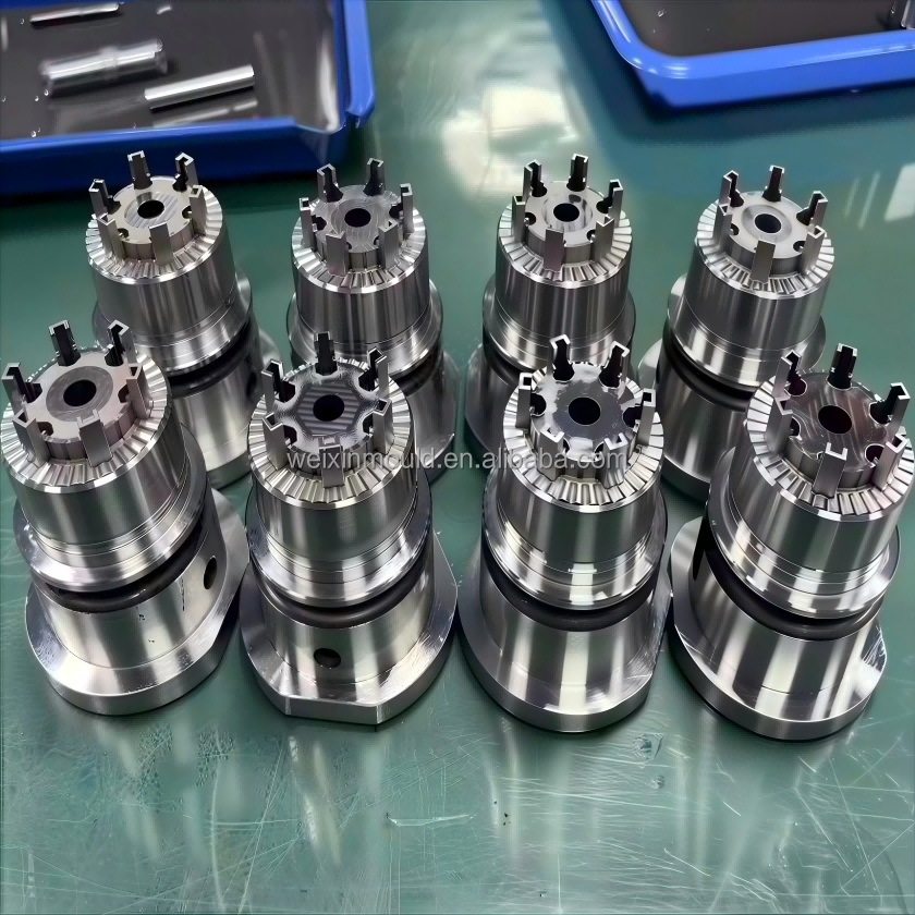 Custom Mold Core Inserts Toothed Threaded Shafts Cavity Punch Pins Cosmetic Packaging Bottle Cap Molds H13/S136 HRC48-52 CNC