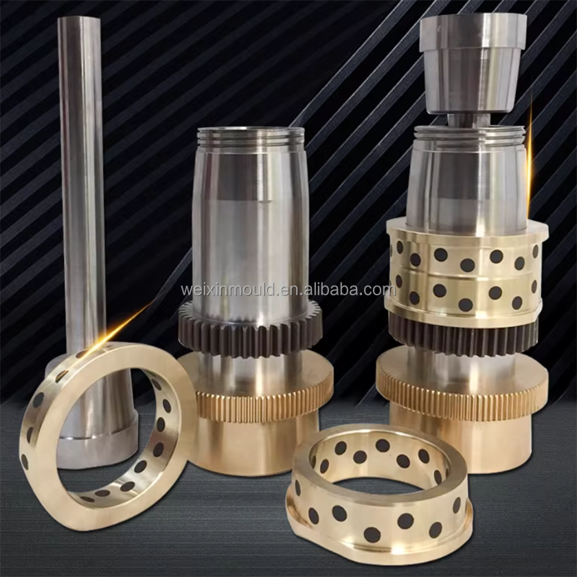 Custom Mold Core Inserts Toothed Threaded Shafts Cavity Punch Pins Cosmetic Packaging Bottle Cap Molds H13/S136 HRC48-52 CNC