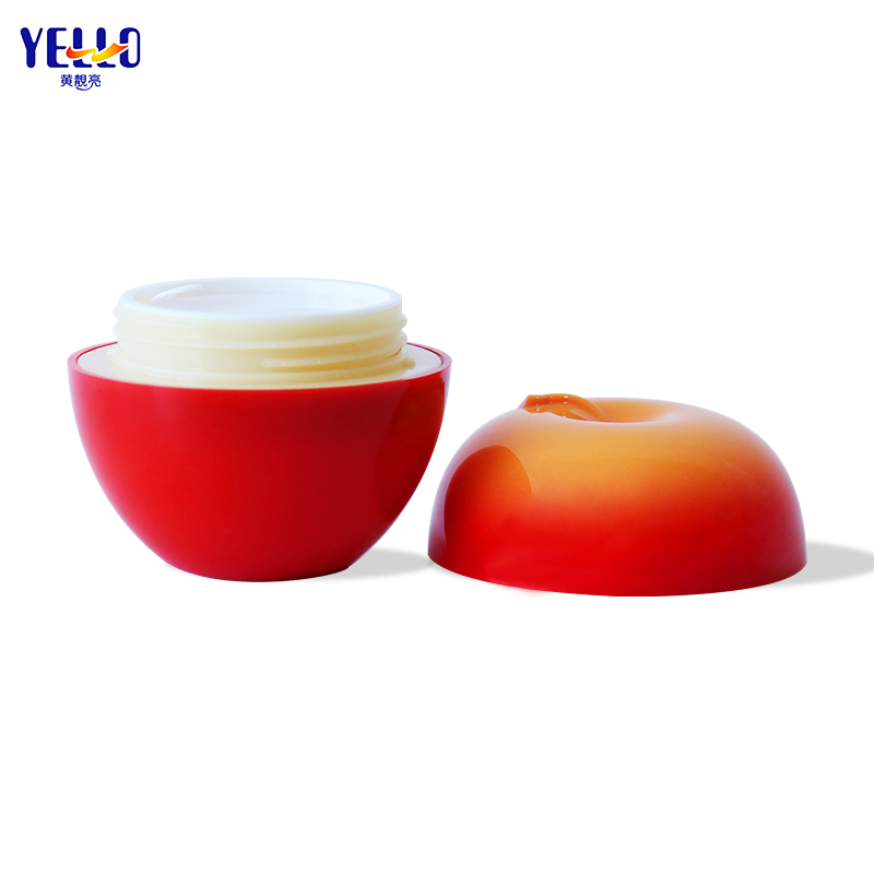 Custom 30g Cute Fruit Apple Shape Plastic Empty Cosmetic Jar Body Butter Containers Packaging for Baby Skincare