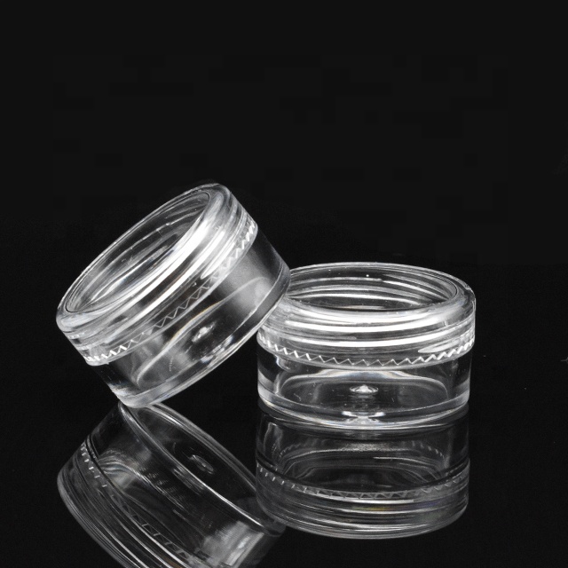 3ml 5ml 10ml 2.5g 3 ml 3g 5g 10g 15g 20g 25g 30g Clear Cream Jar Plastic Pot Mini Transparent Cosmetic Sample Container with Lid