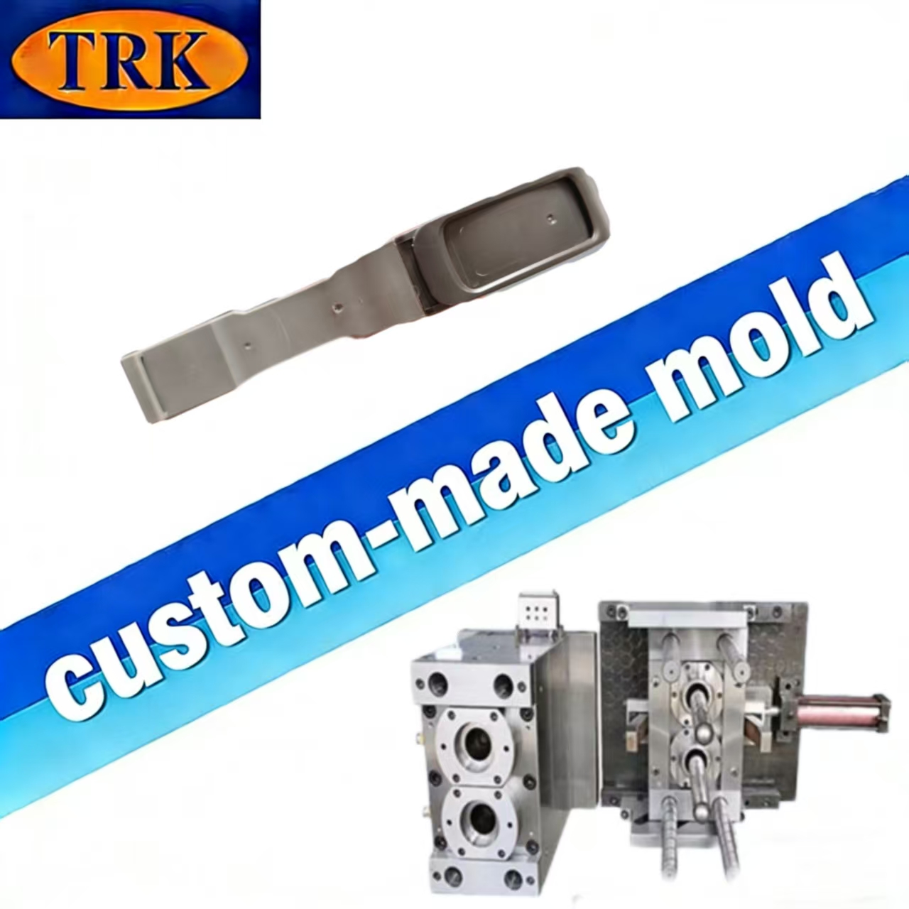 Two-color Plastic Molds Precision Processing for Automotive Interior Parts Seat Belt Buckle Housings