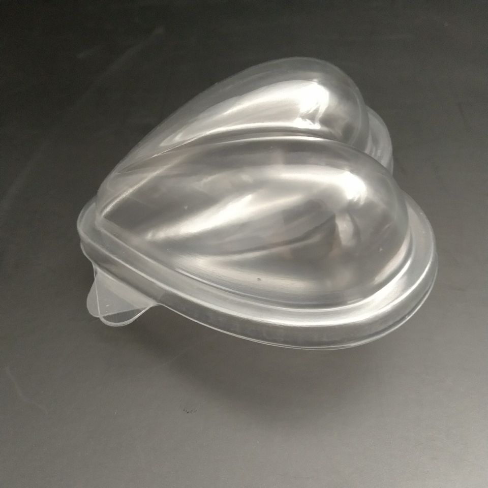 Plastic Package Mould Clear PET Heart Blister Package Mold Cosmetic Heart Shape Makeup Sponge Puff