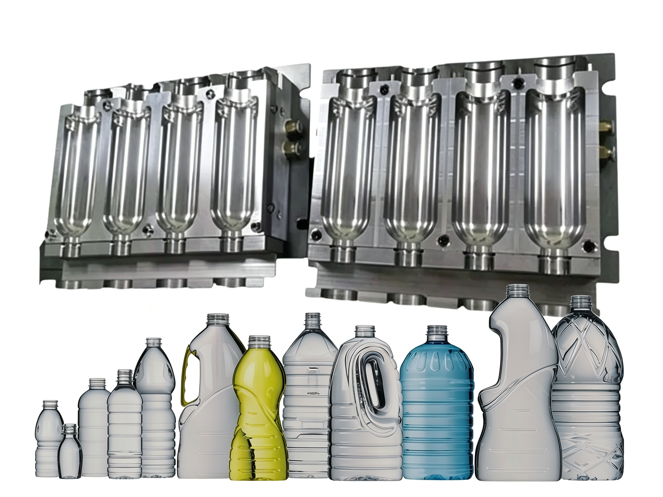 PET Water Bottle Injection Mold for Beverage Packaging Multi-Cavity for Automatic/Semi-Automatic Machines