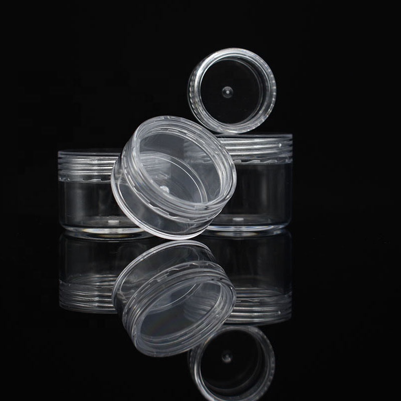 3ml 5ml 10ml 2.5g 3 ml 3g 5g 10g 15g 20g 25g 30g Clear Cream Jar Plastic Pot Mini Transparent Cosmetic Sample Container with Lid