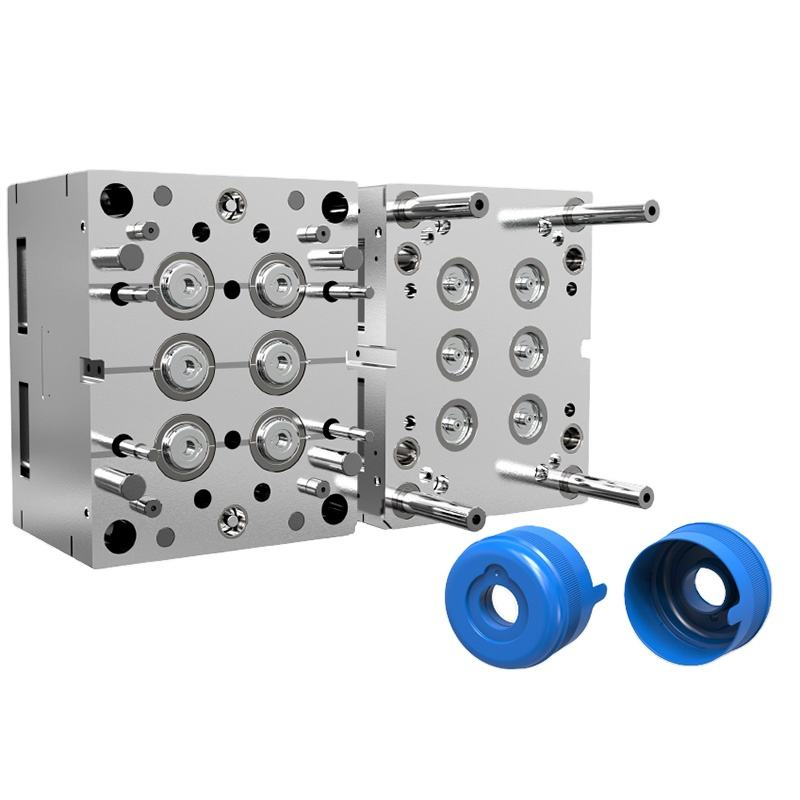 8 Cavity Custom Plastic Injection Mold for Wide Mouth Bucket Cap, 718h Steel High Gloss Mould for Industrial Packaging Lid