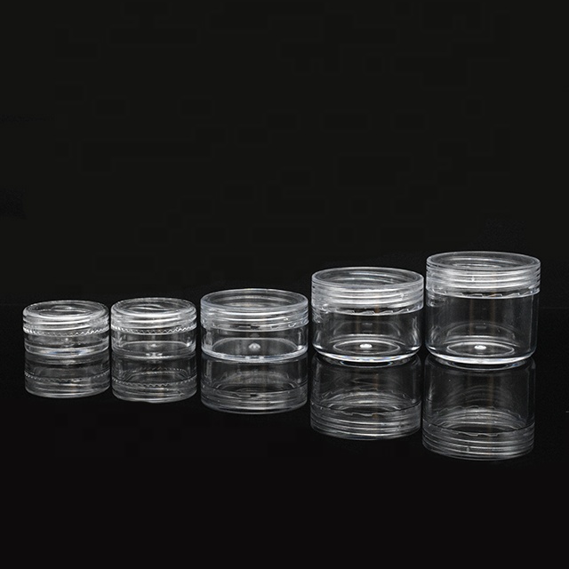 3ml 5ml 10ml 2.5g 3 ml 3g 5g 10g 15g 20g 25g 30g Clear Cream Jar Plastic Pot Mini Transparent Cosmetic Sample Container with Lid