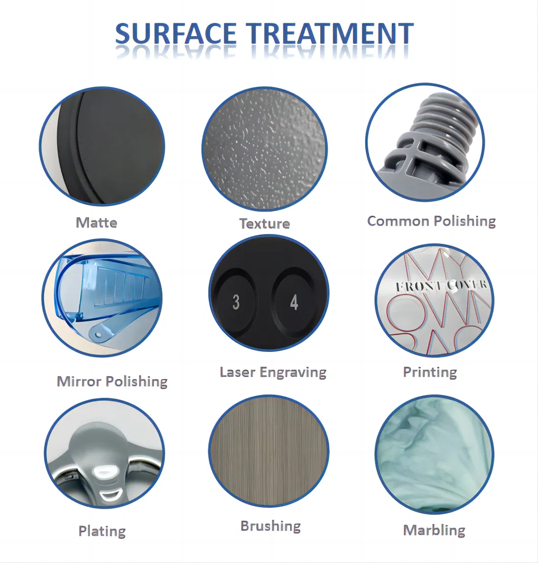 Injection Molded Plastic Parts Surface Treatment Samples