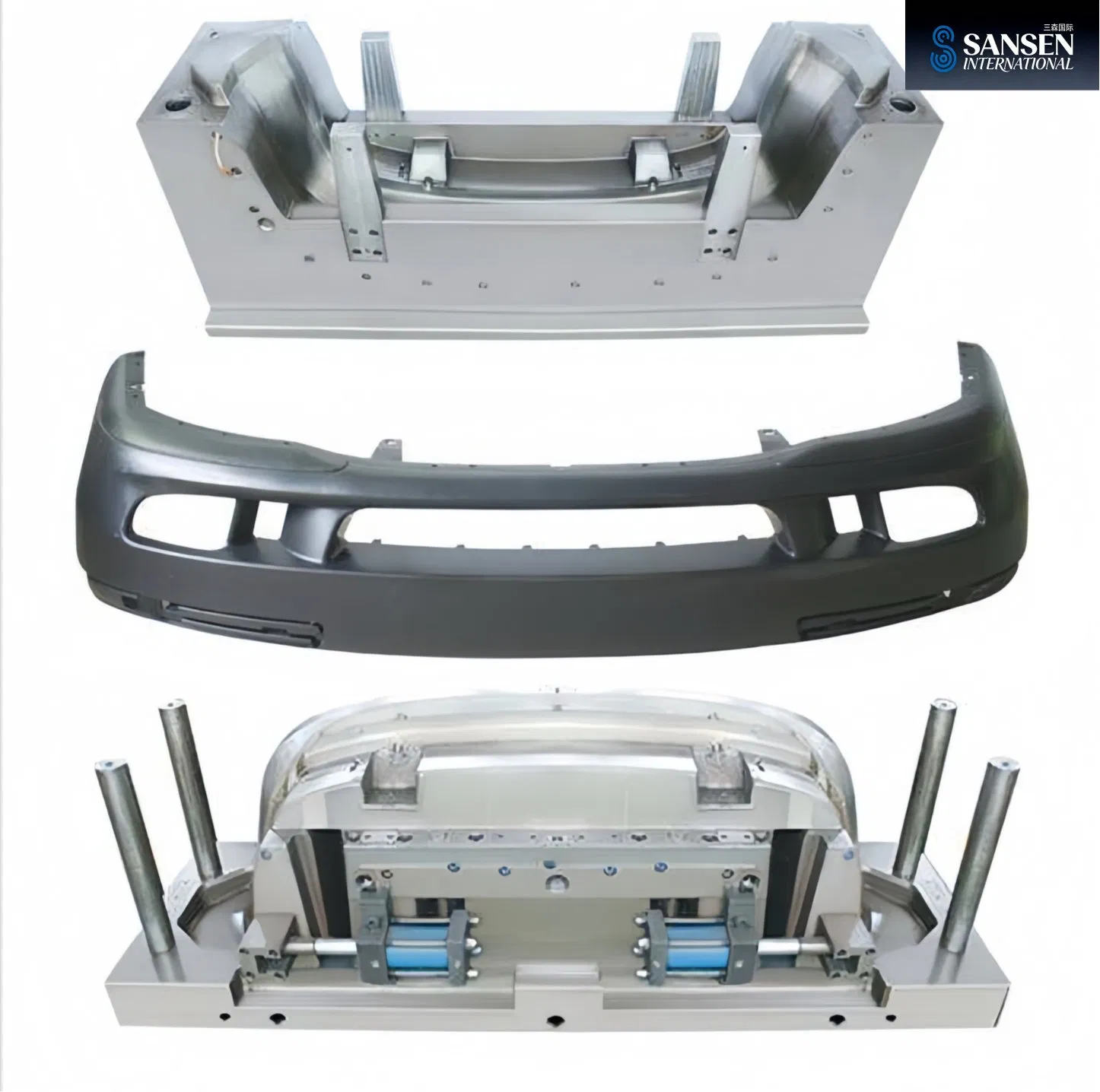 Custom Plastic Injection Mold for Car Bumper Production - Automotive Exterior Parts Tooling