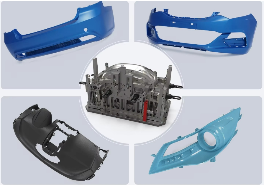 Custom Precision Automotive Injection Mold for Bumper &amp; Grille Lamp Rear View Mirror Mass Production Molding Car Interior/Exterior Parts