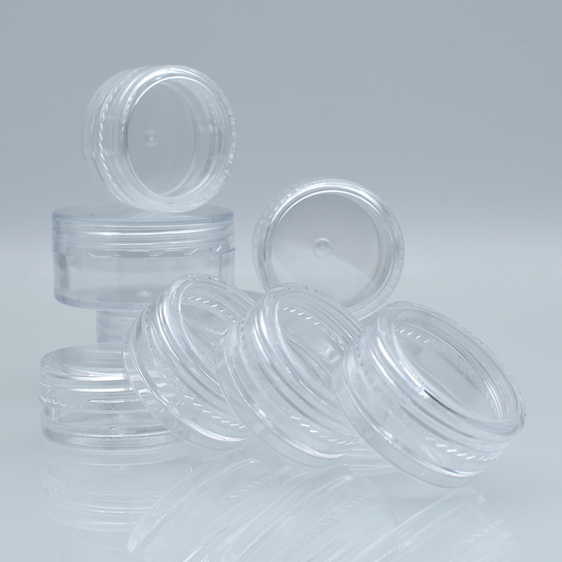 3ml 5ml 10ml 2.5g 3 ml 3g 5g 10g 15g 20g 25g 30g Clear Cream Jar Plastic Pot Mini Transparent Cosmetic Sample Container with Lid