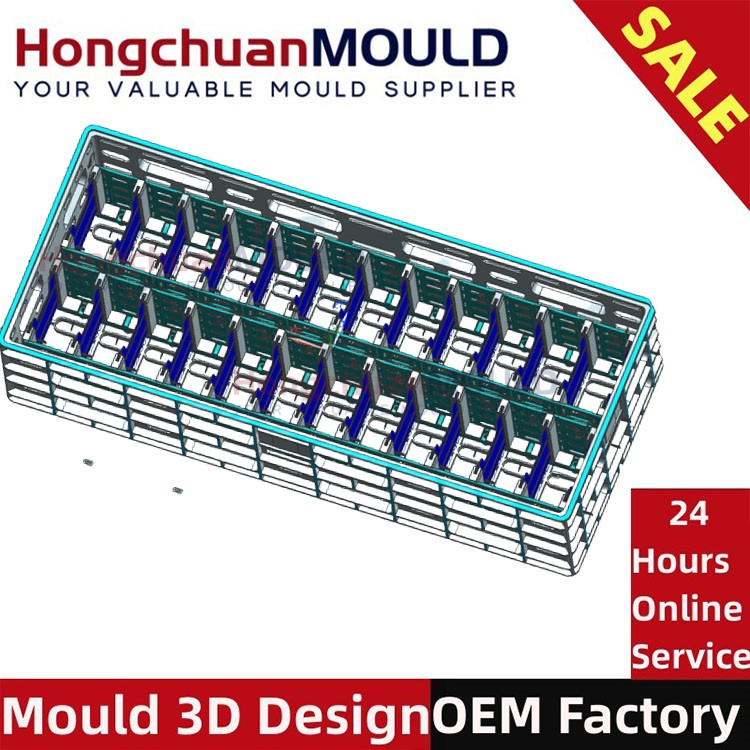 Plastic New Energy Industrial Battery Packaging Crate Box Tray Injection Mould