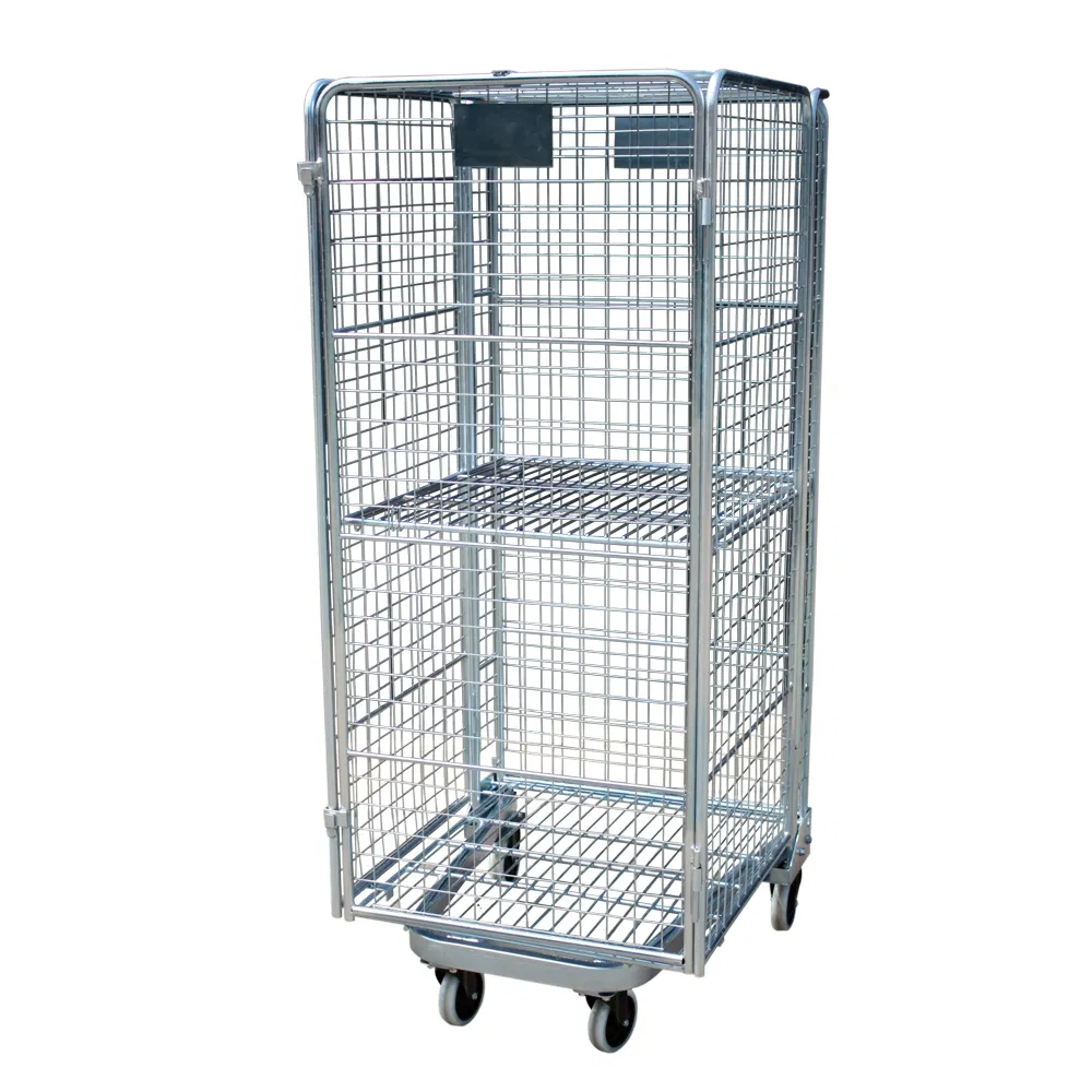 Warehouse Galvanized Wire Roller Cart Wholesale, Cage Trolley