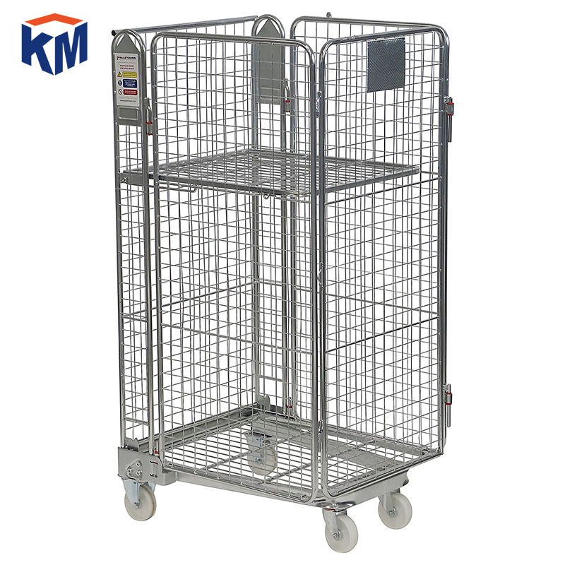 Supermarket Trolley Roll Container in Warehouse Cage Trolley