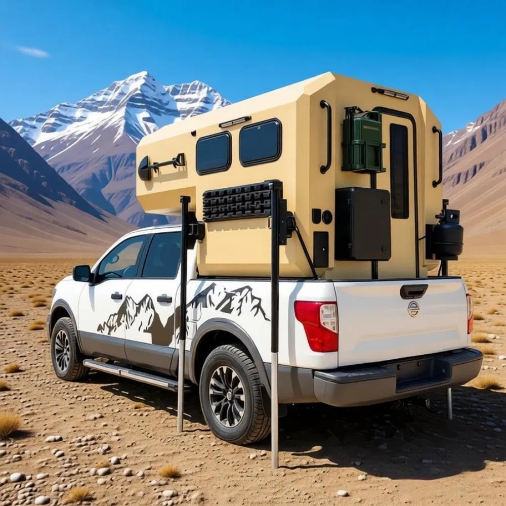 off-Road Slide in Lightweight Luxury Truck Campers for Camping