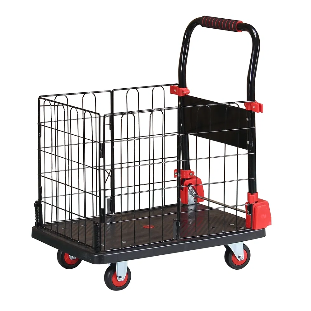 OEM Customized Load Capacity High-Performance Cage Type Platform Hand Trolley
