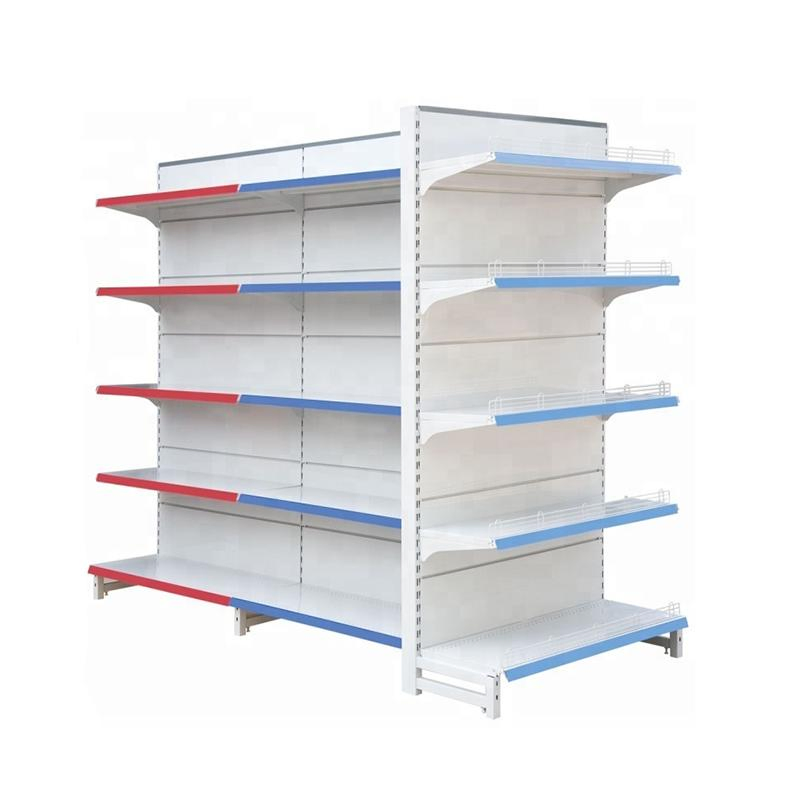 Iron Supermarket Shelf Convenience Store Rack Retail Scaffali Shelving Systems Decorative Metal Shop Display Racks