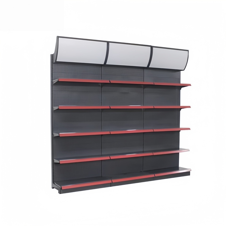 Supermarket Racks with Single and Double-Sided Iron and Steel Shelves for Store Display Superb Metal Design for Grocery Display
