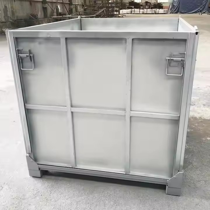 Galvanized Foldable Rubber Shipping Warehouse Metal Turnover Box